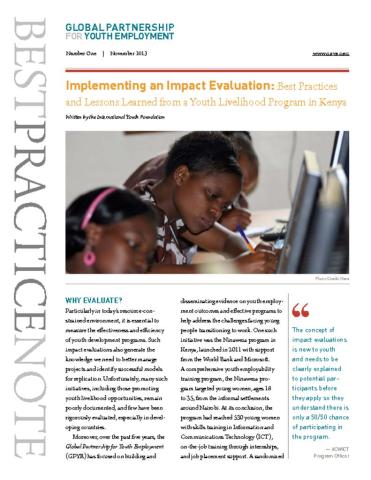 Best Practice Note: Implementing an Impact Evaluation Cover
