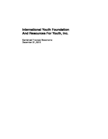 2012 IYF Audited Financial Statement cover