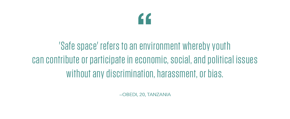 Young People Tell Us What Safe Spaces Mean To Them International Youth Foundation